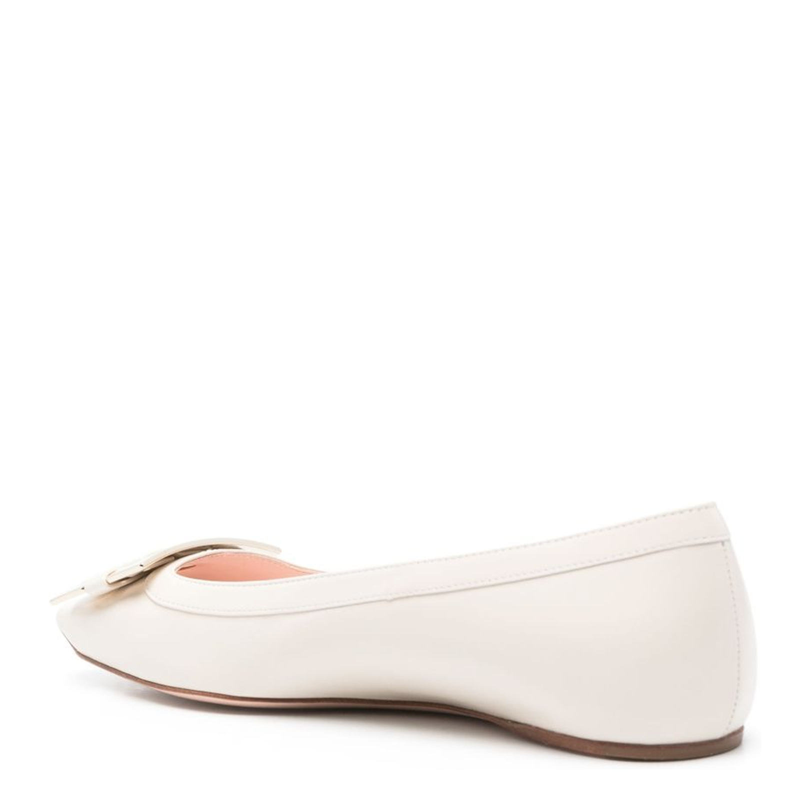 Trompette Ballerinas in Leather Off White