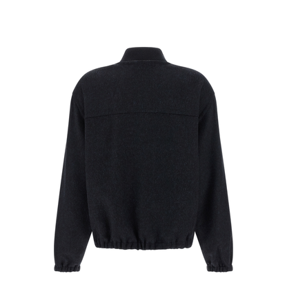 Shiny Zipper Pull Bomber Jacket