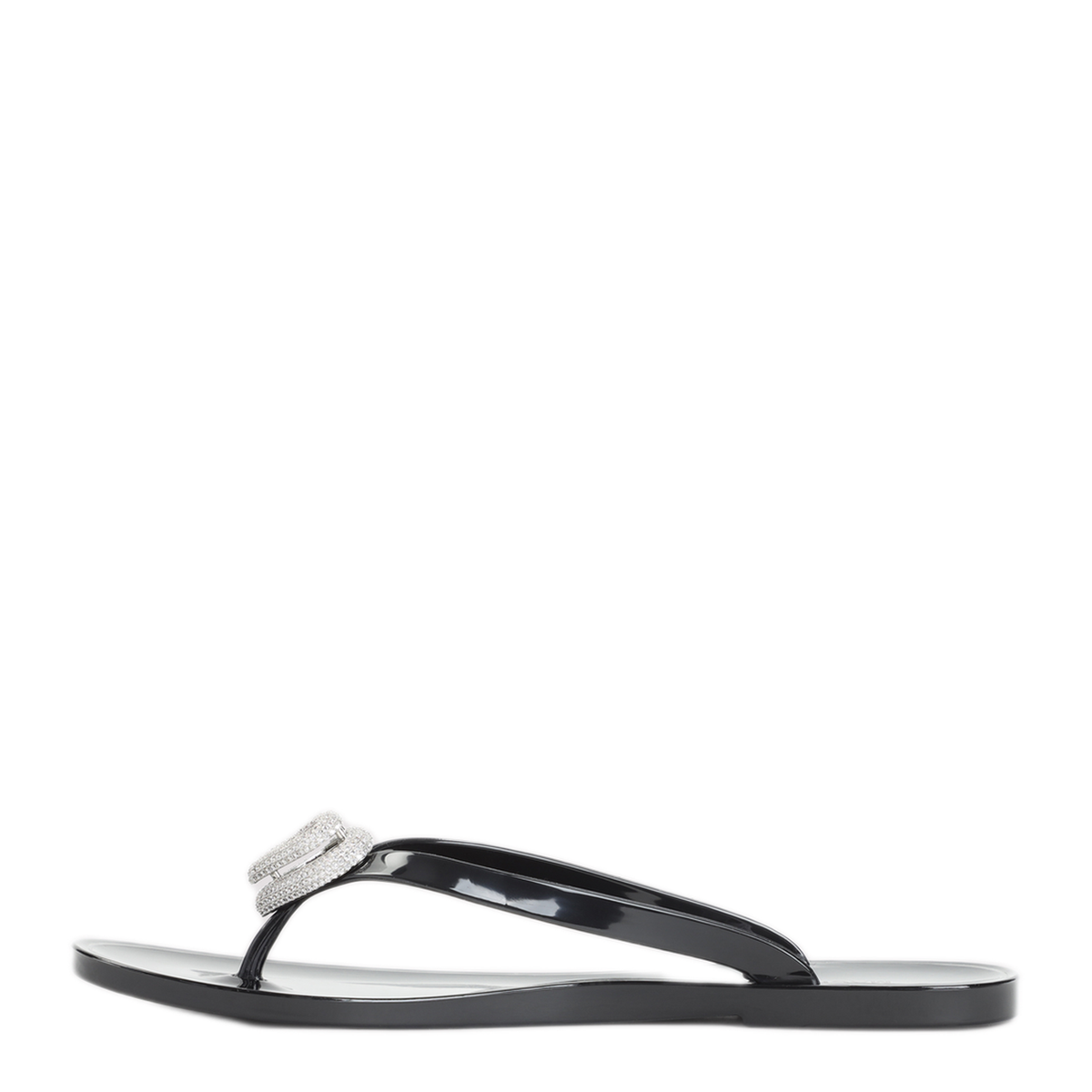MAYFEYR - MACH & MACH - Double Heart Black Pvc Sandals - SS26S088805GUMBLKBLACK