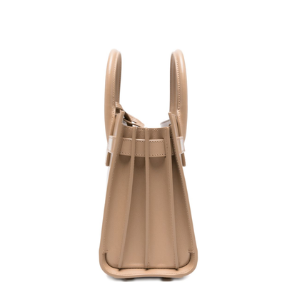 Sac de Jour Nano Smooth Leather Top Handle Bag - Beige