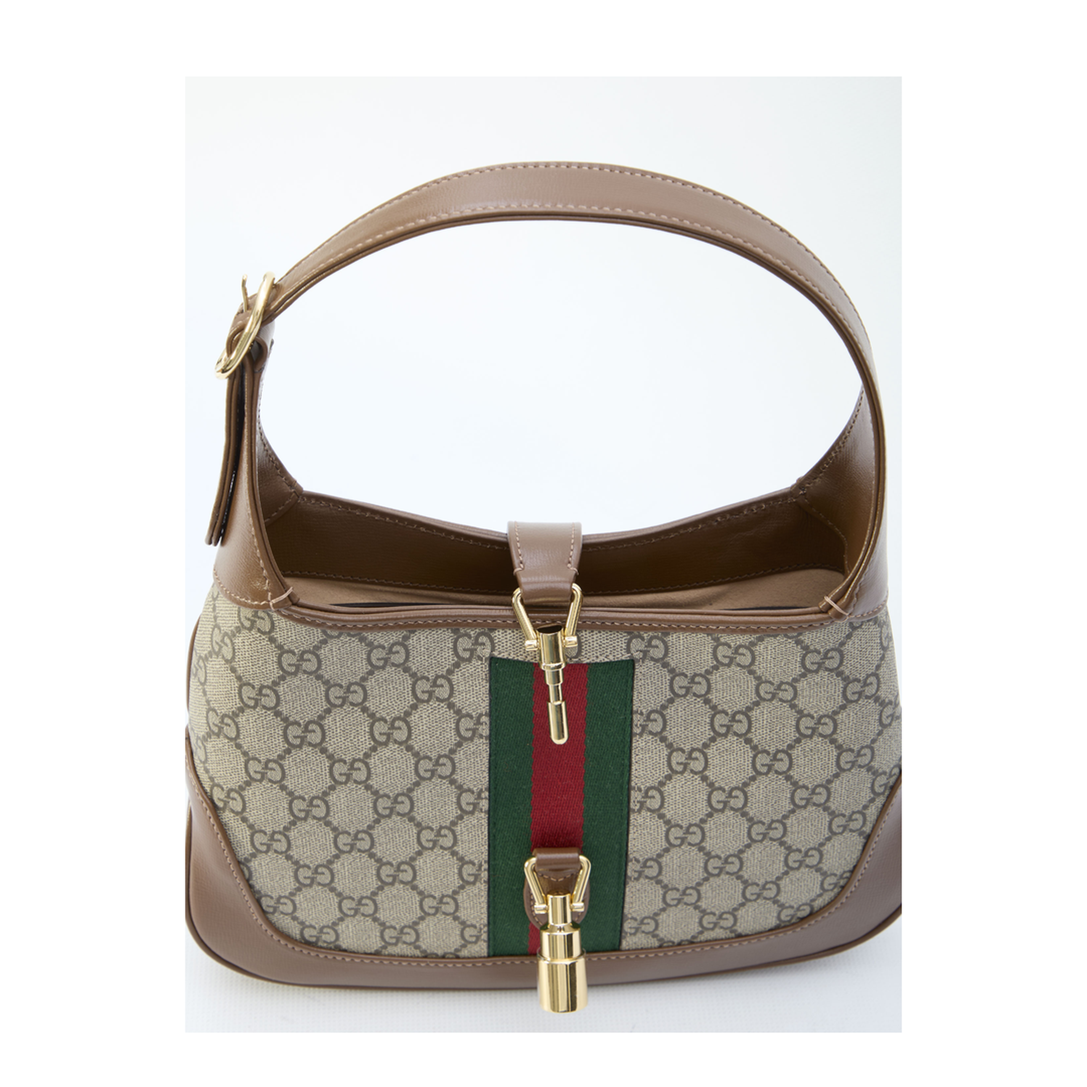 Ophidia Canvas Shoulder Bag - Brown