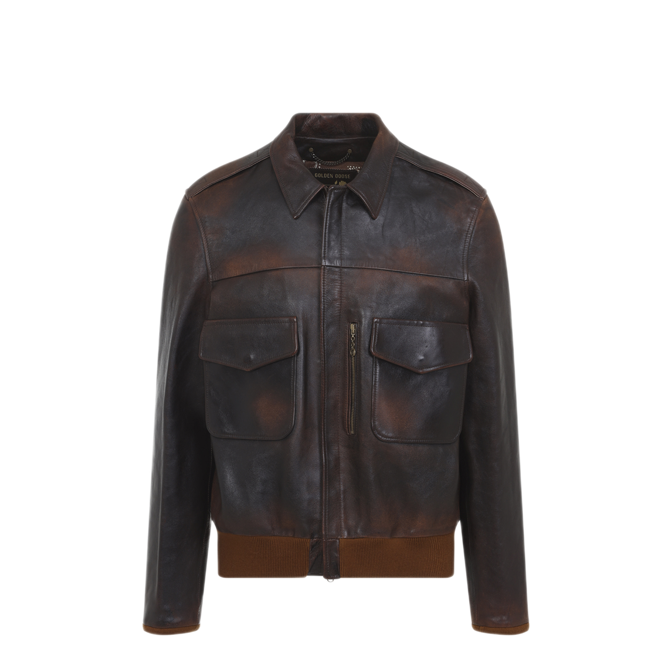 MAYFEYR - Golden Goose - Leather Bomber Jacket - GMP02502P00228855381