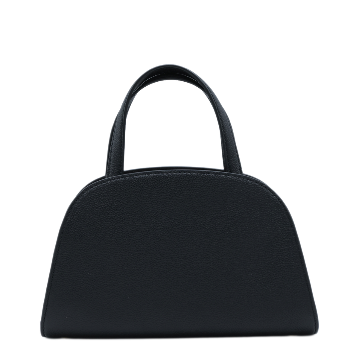 Pebbled Leather Shoulder Bag - Black