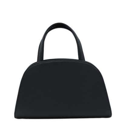 Pebbled Leather Shoulder Bag - Black