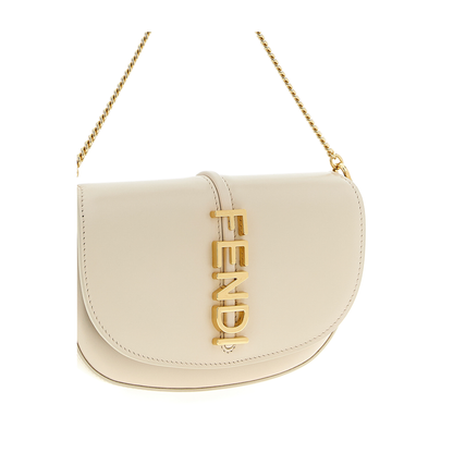 Wallet on Chain Leather White