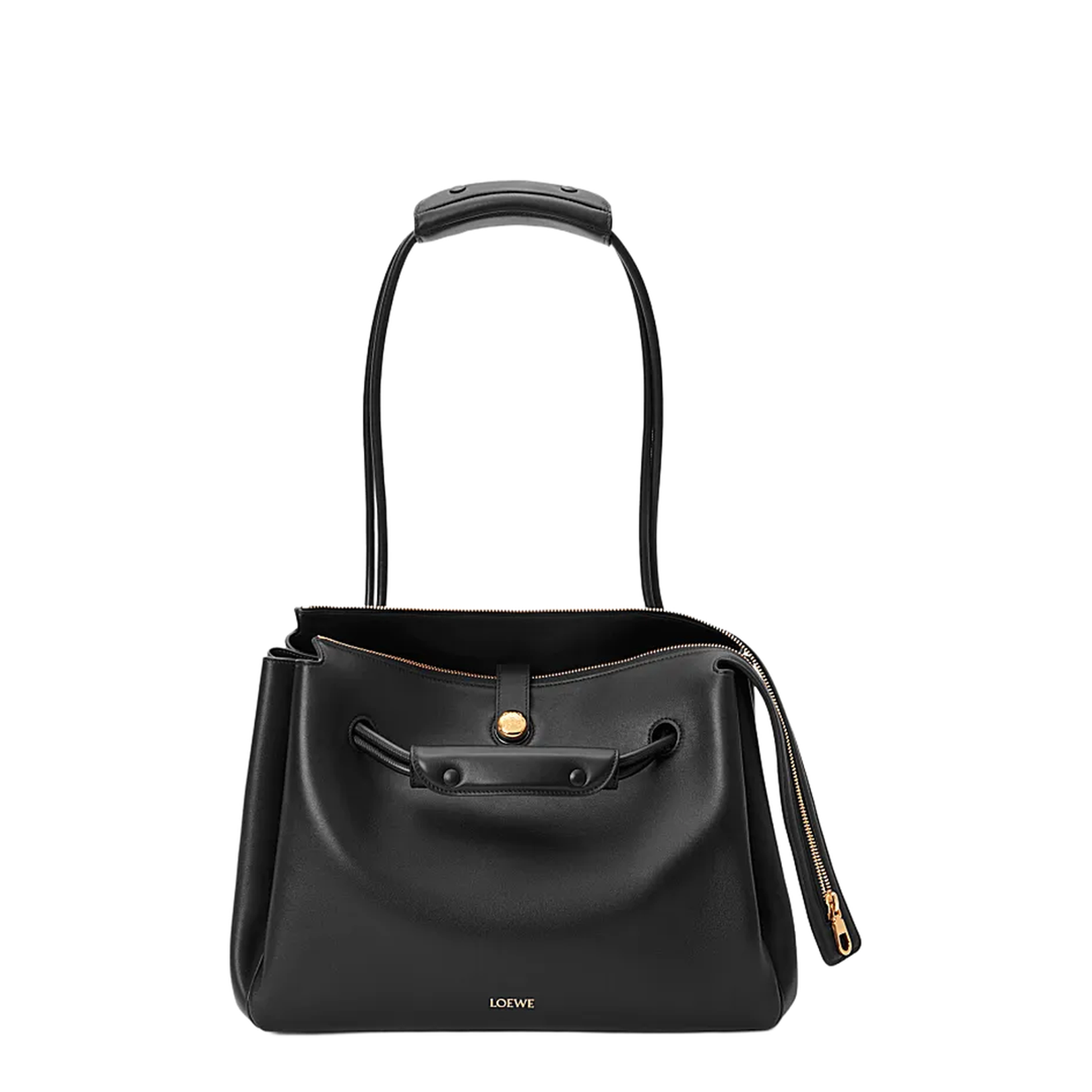 Pebble Pouch in Smooth Calfskin Black