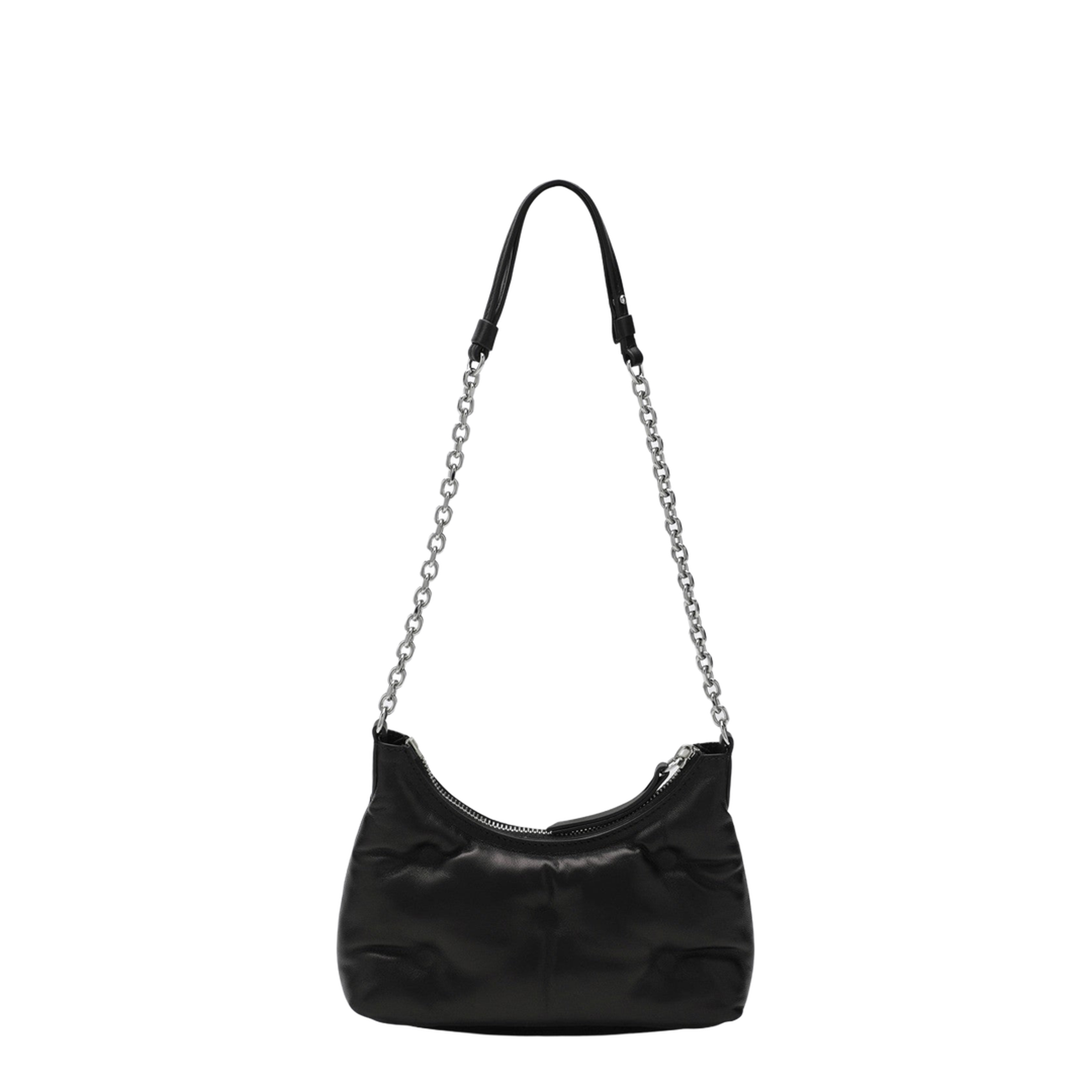 Glam Slam Micro Nappa Leather Hobo Bag - Noir