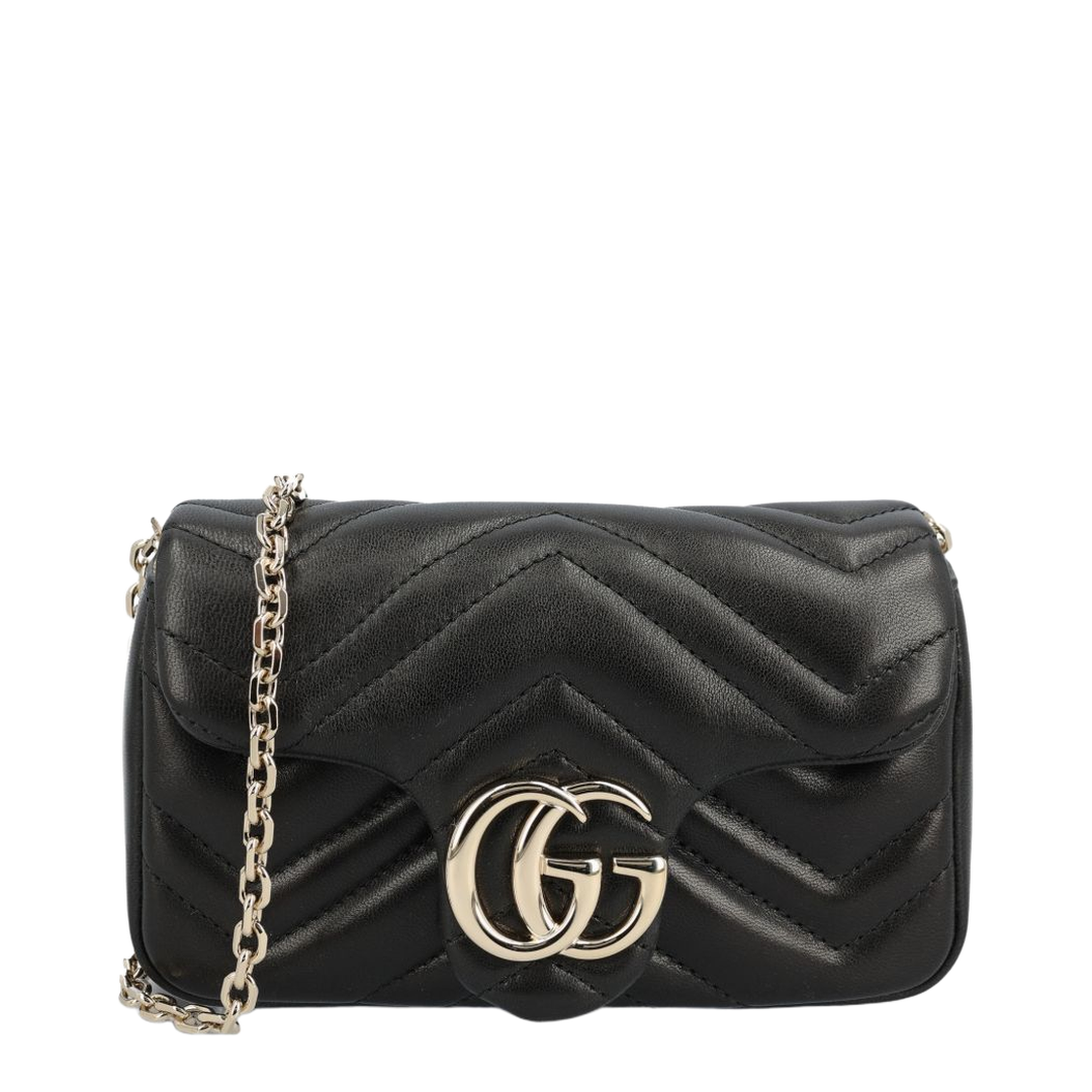 GG Marmont Mini Shoulder Bag Lambskin - Black