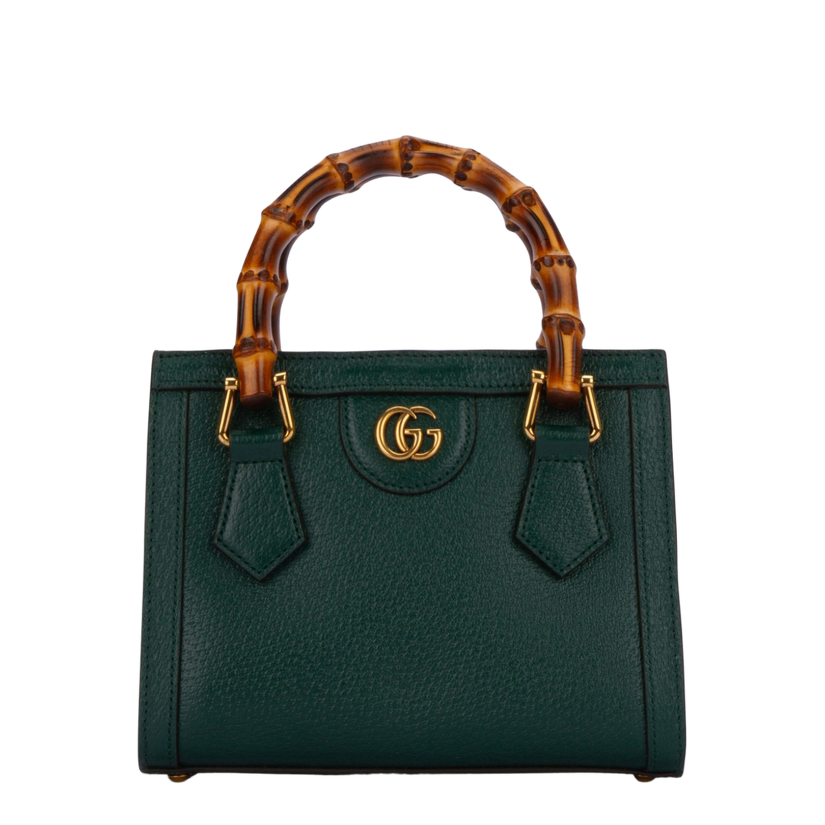 Diana Small Leather Tote Bag - Green