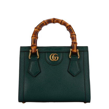 Diana Small Leather Tote Bag - Green