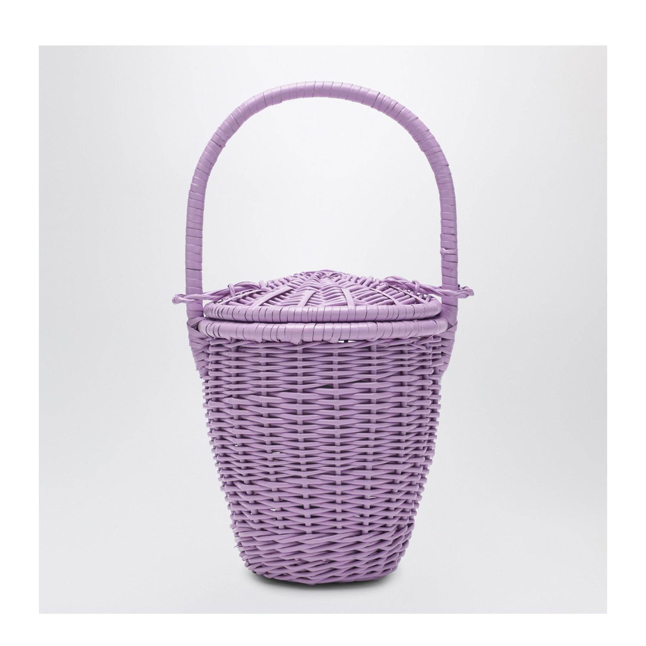 Lilac Wicker Bucket Bag