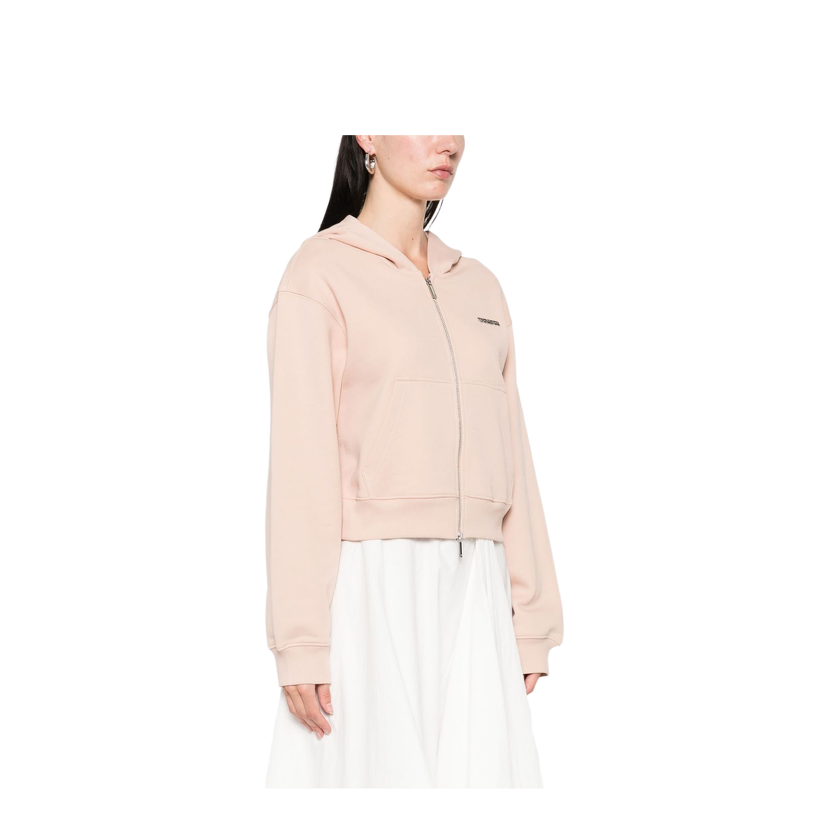 Light Pink Zipped Hoodie
