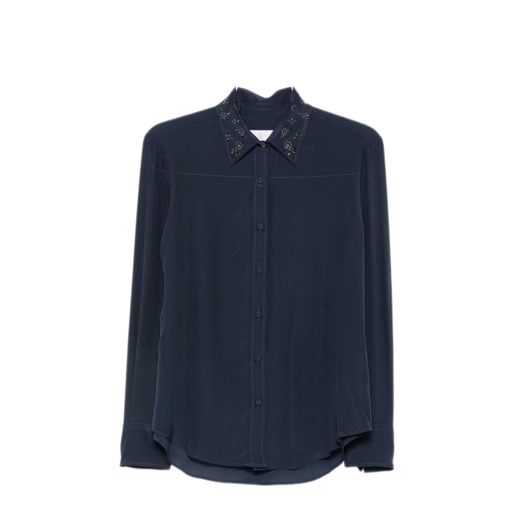 MAYFEYR - Trame Auree - Navy Crystal Embellished Shirt - FRIDAA002U500