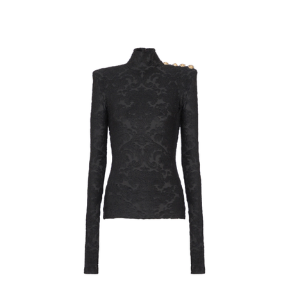 Baroque Pattern Long-Sleeved Top