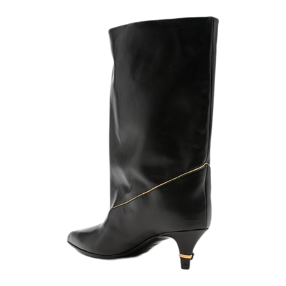MAYFEYR - Versace - Black Leather Heeled Boots - 10266151A178671B55J
