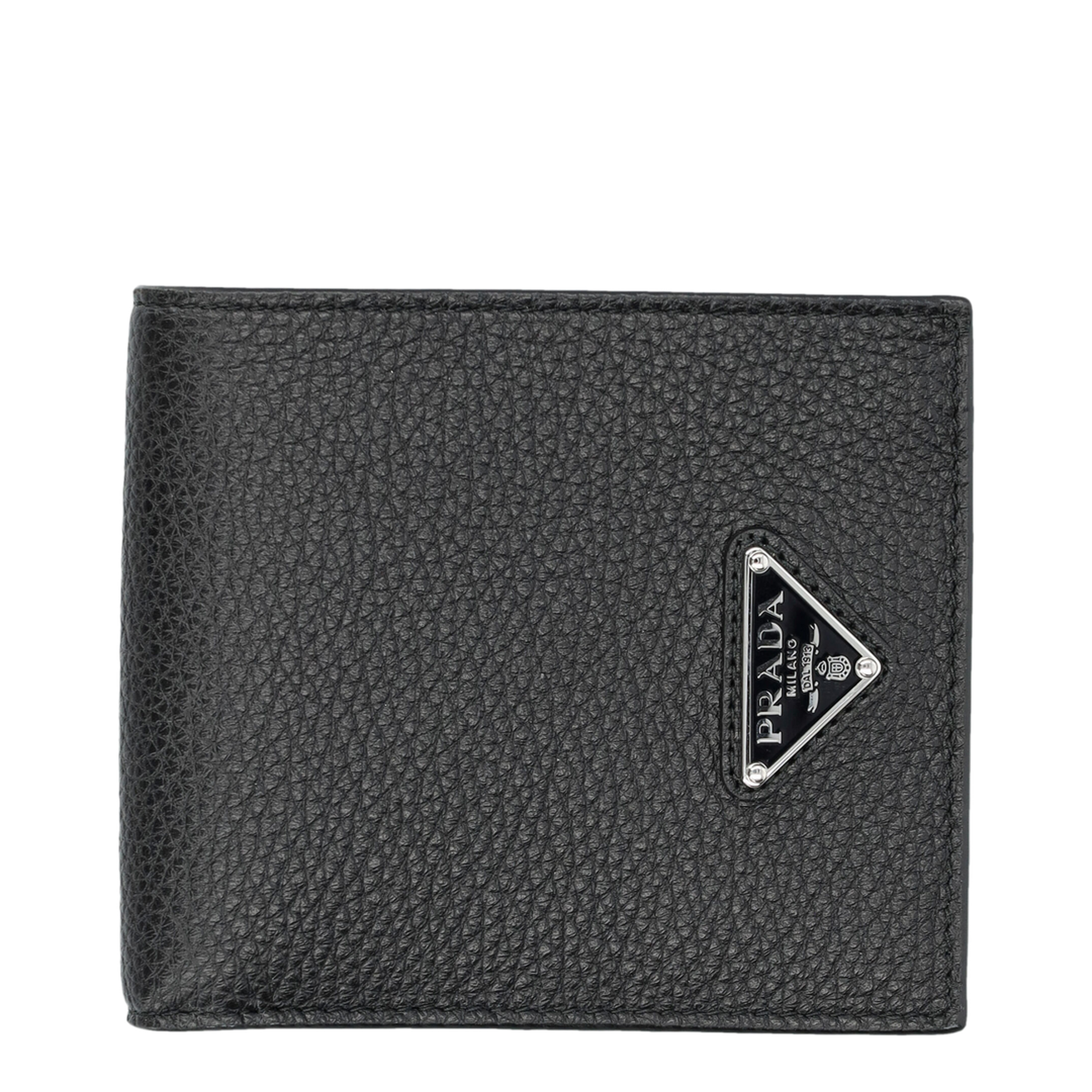 Grained Leather Billfold Wallet