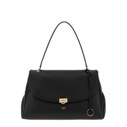 MAYFEYR - Ferragamo - Black Leather Shopping Bag - 21A866796250NEROTMORO