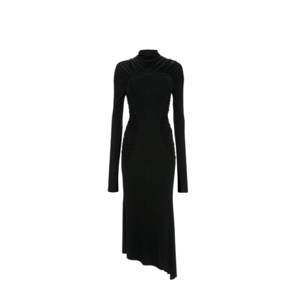 MAYFEYR - Victoria Beckham - High Neck Gathered Midi Dress - 1326WDR007472A1