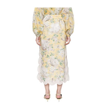 Acacia Printed Linen Skirt