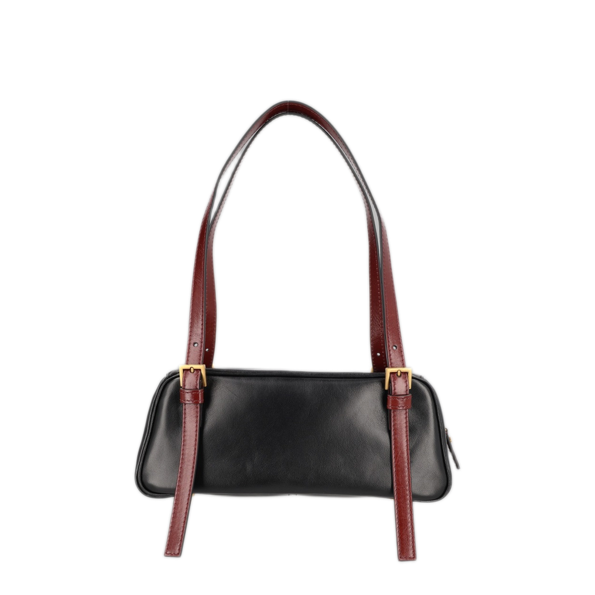 Emblème Nappa Bowling Bag - Black + Rosewood Gold