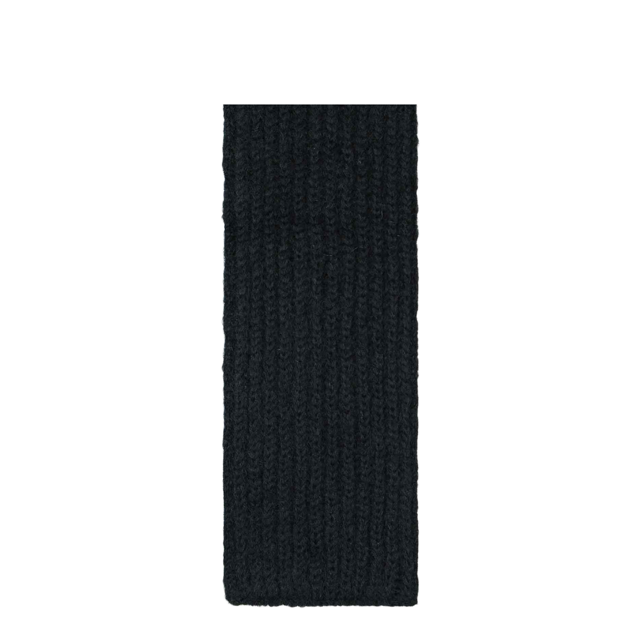 Black Wool Blend Scarf