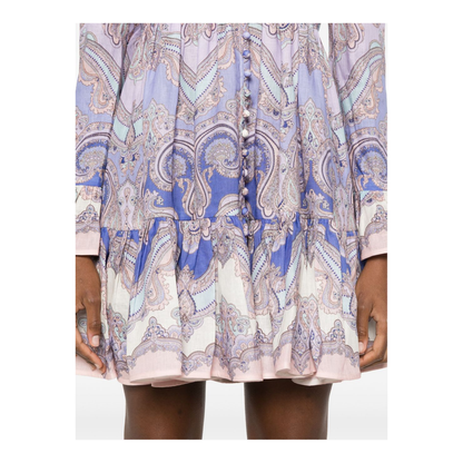 Maxine Printed Linen Mini Dress