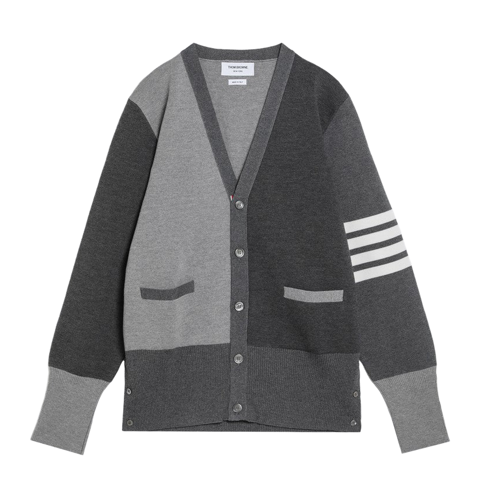 Gray Cardigan in Virgin Wool