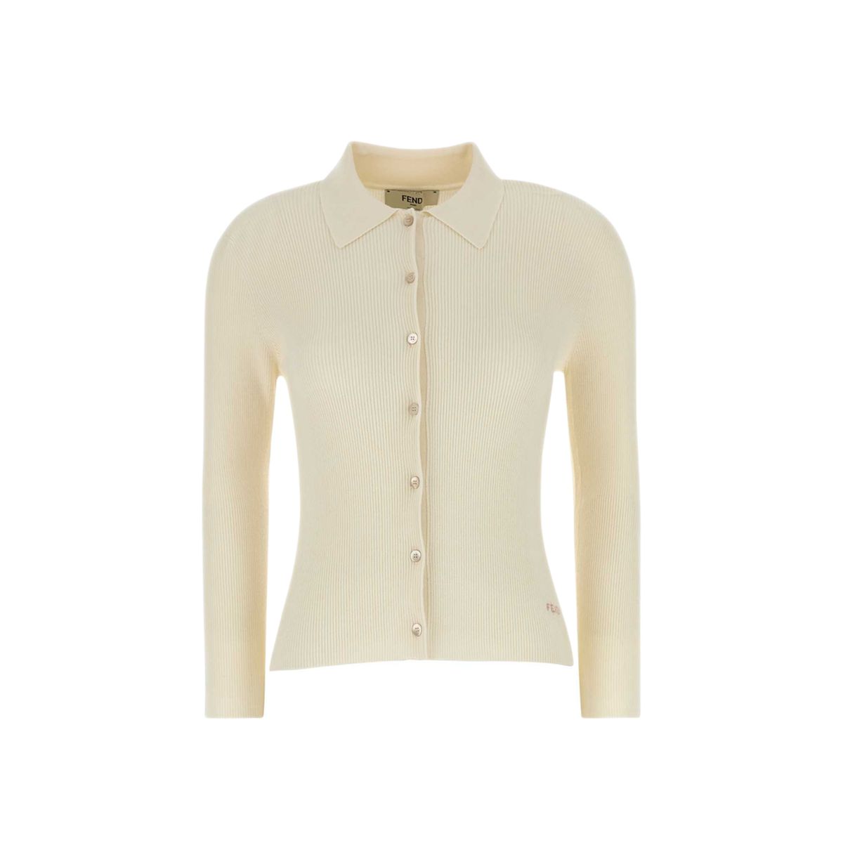 MAYFEYR - Fendi - Cream Stretch Wool Blend Shirt - FZE558AW4BF0HWA