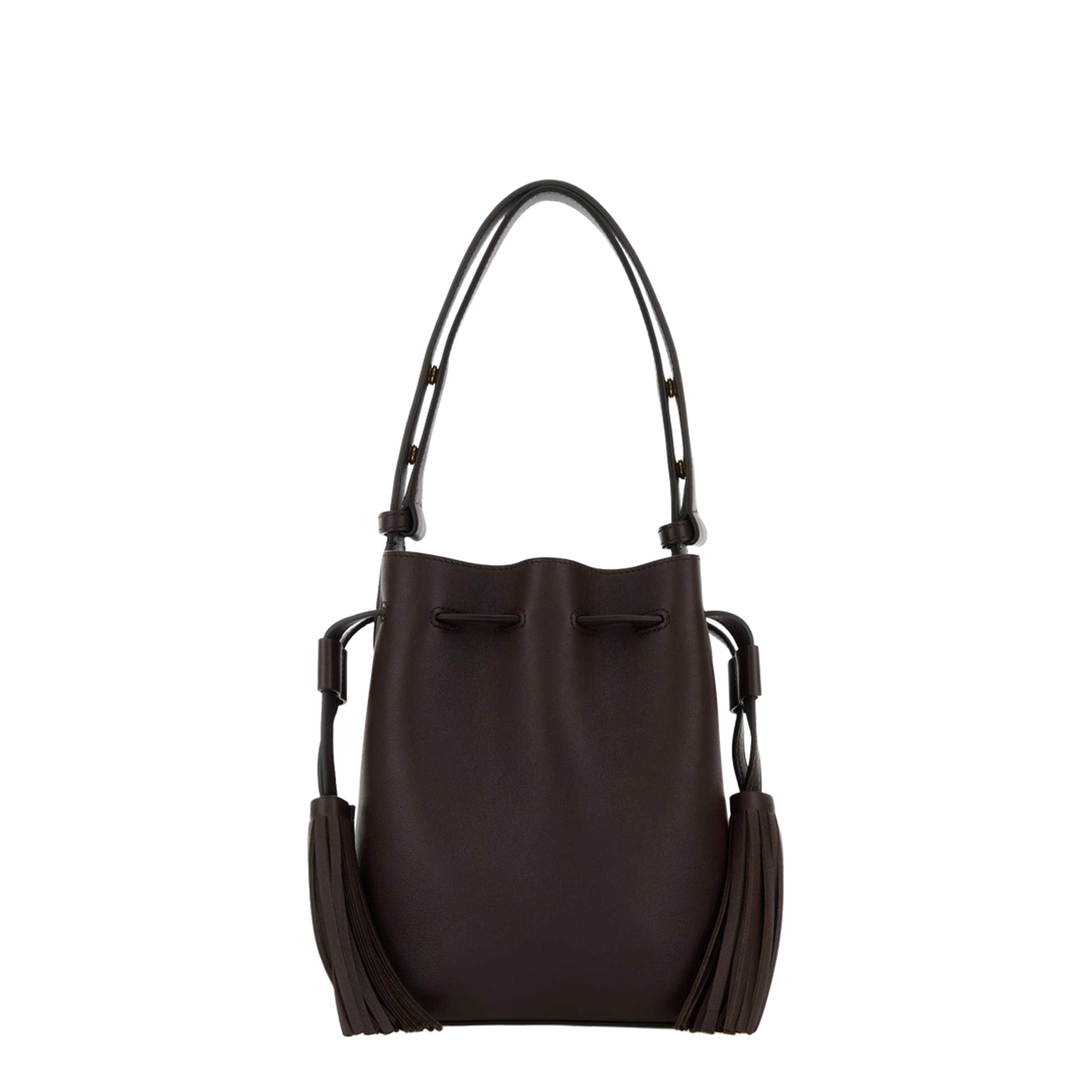 Valentino So Seau Small Calfskin Bucket Bag - Dark Coffee – MAYFEYR