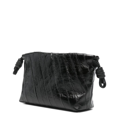 Flamenco Mini Calf Leather Clutch - Black