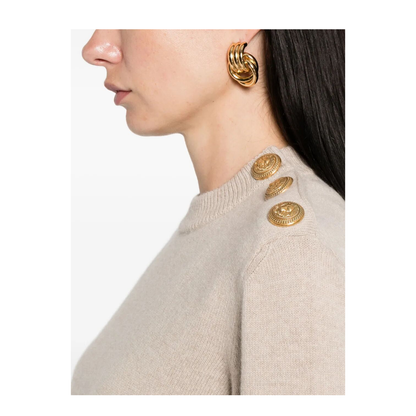 Cashmere Blend Buttoned Sweater