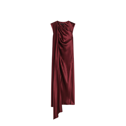 Raspberry Cape Detail Dress