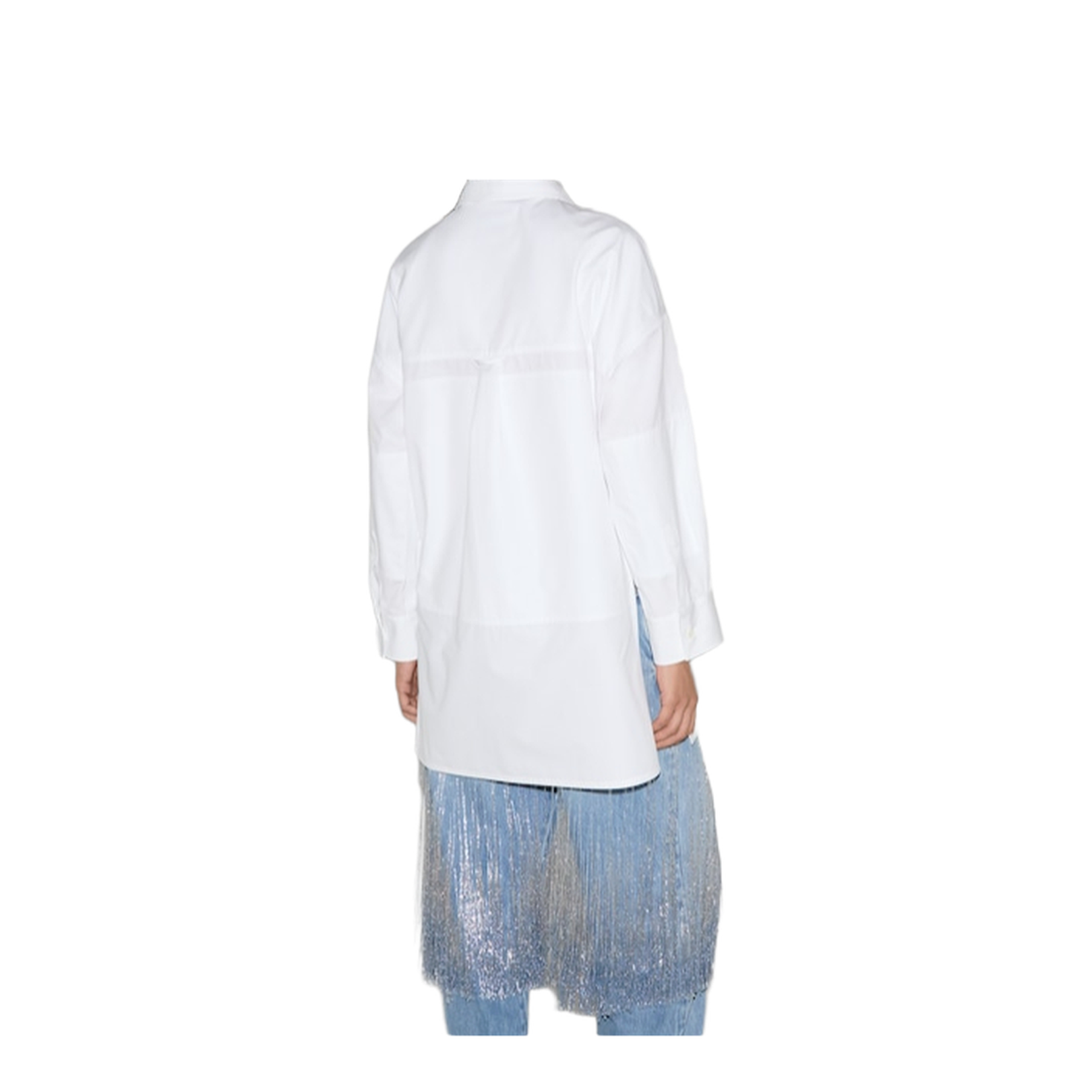 Heavy Cotton Poplin Shirt in White