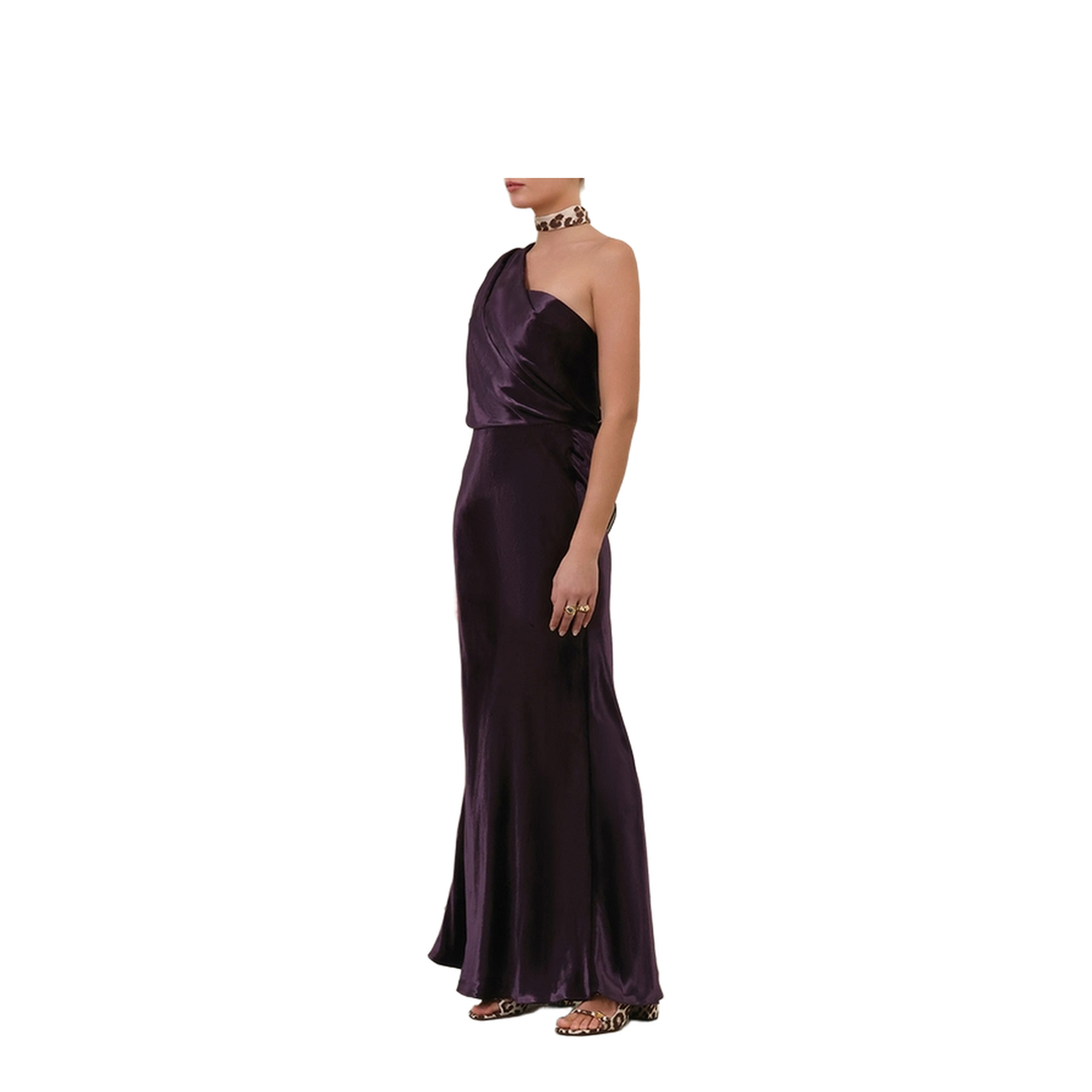 Asymmetrical Evening Dress Illustration