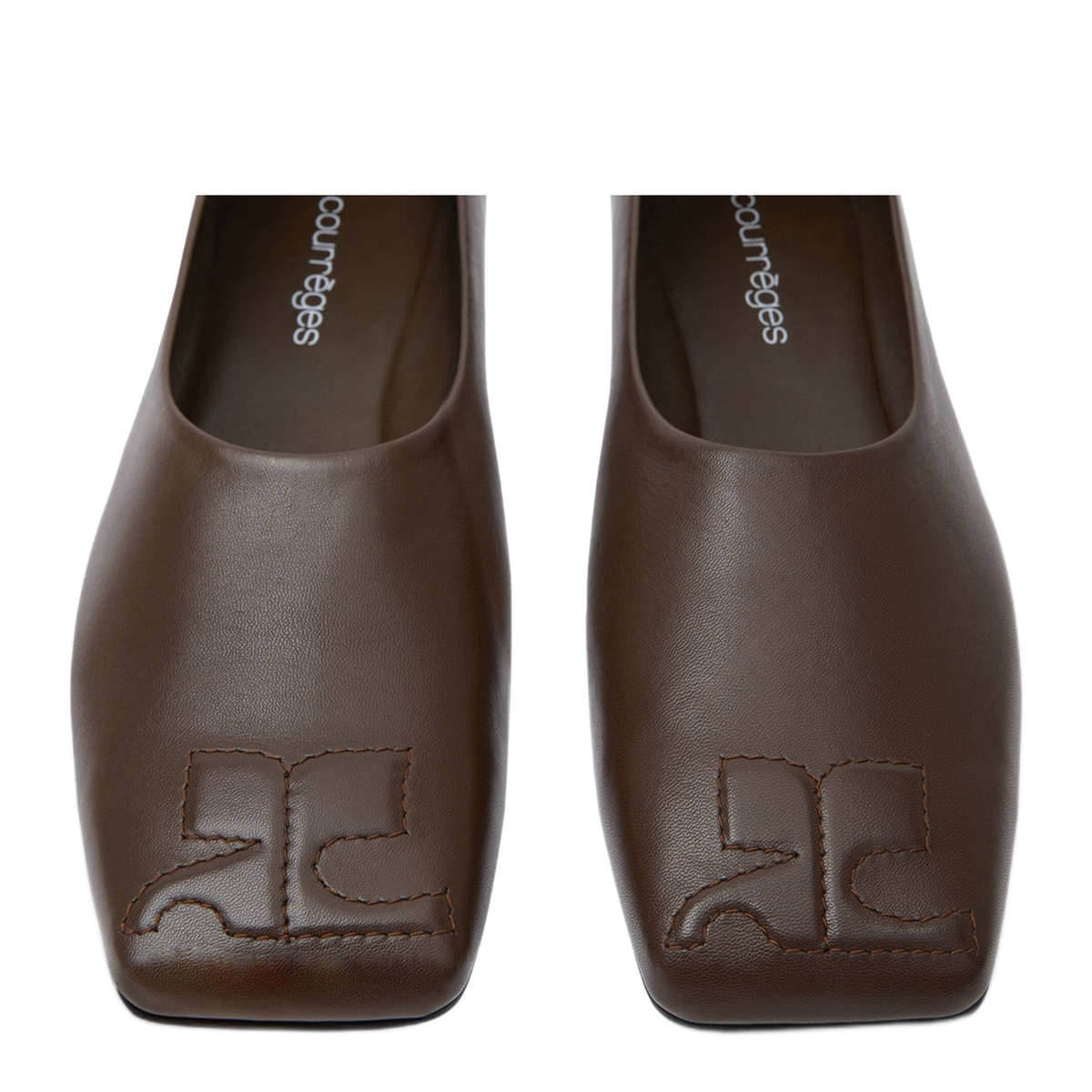 MAYFEYR - Courreges - Bark Calf Leather Slip On Loafers - 324SCS105CR00521146