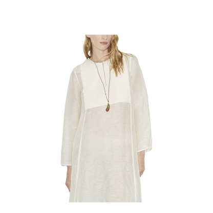 Ivory Linen Blend Caftan