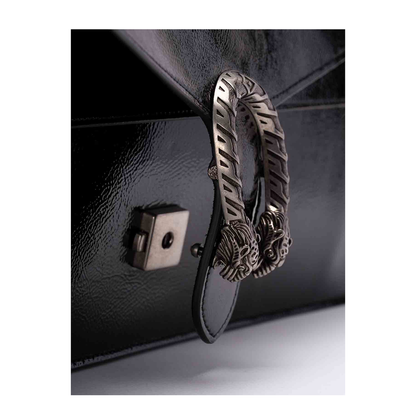 Dionysus Medium Leather Shoulder Bag - Black