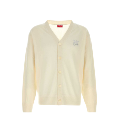 MAYFEYR - Kenzo - Cream Wool Blend Cardigan - FG65CA8093EK02