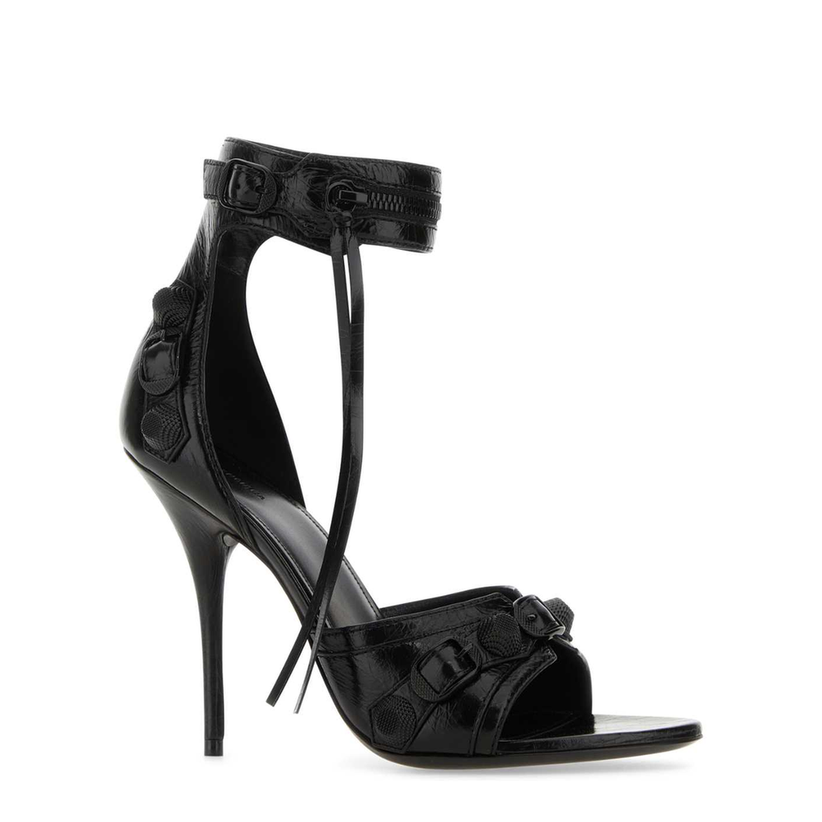 MAYFEYR - Balenciaga - Black Leather Cagole Sandals - 743057WBUA11010