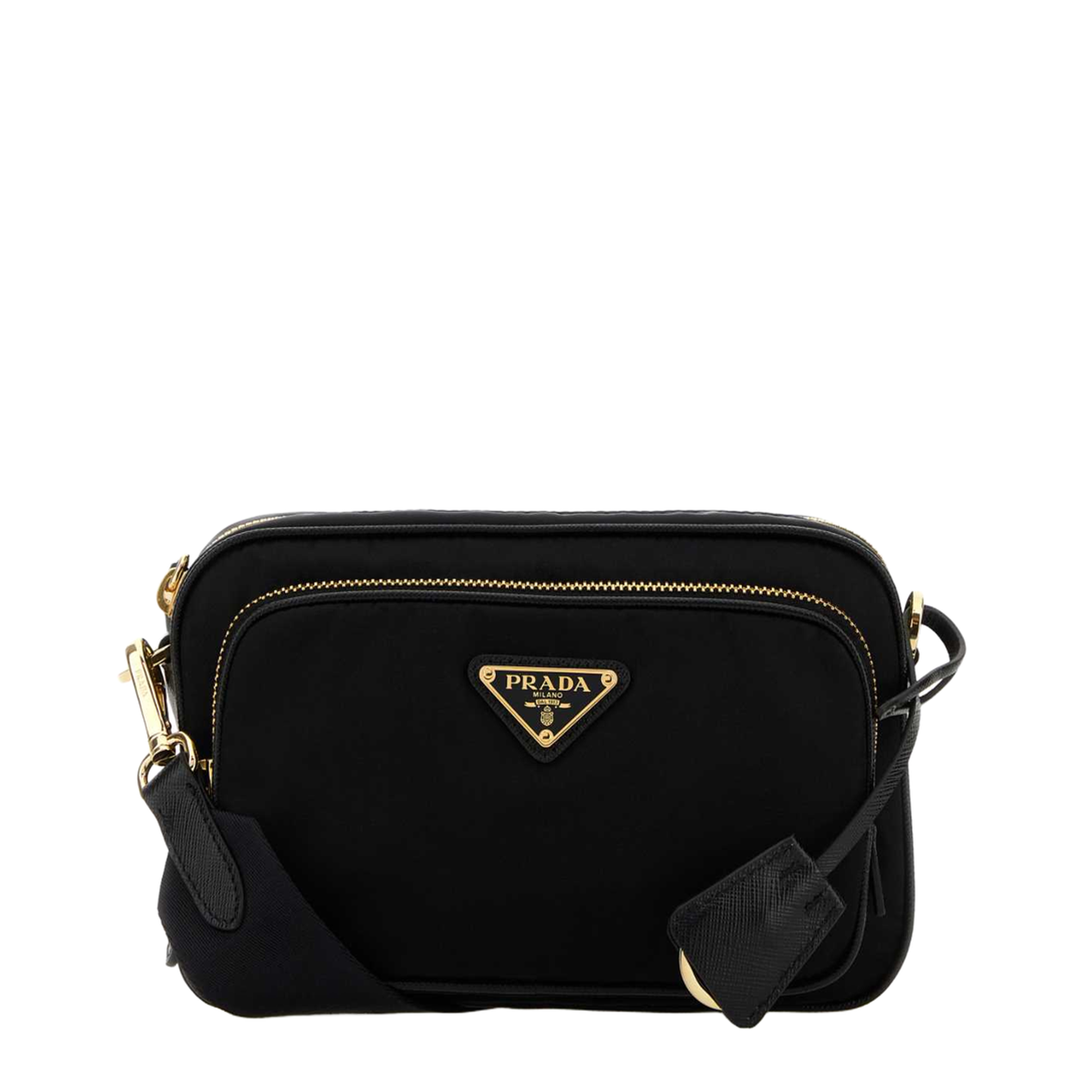 Black Re-Nylon Crossbody Bag
