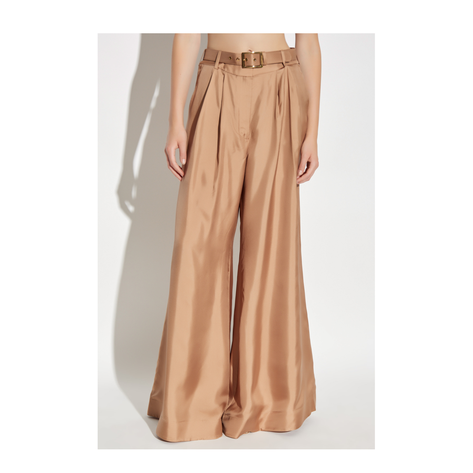 Silk Wide-Leg Trousers