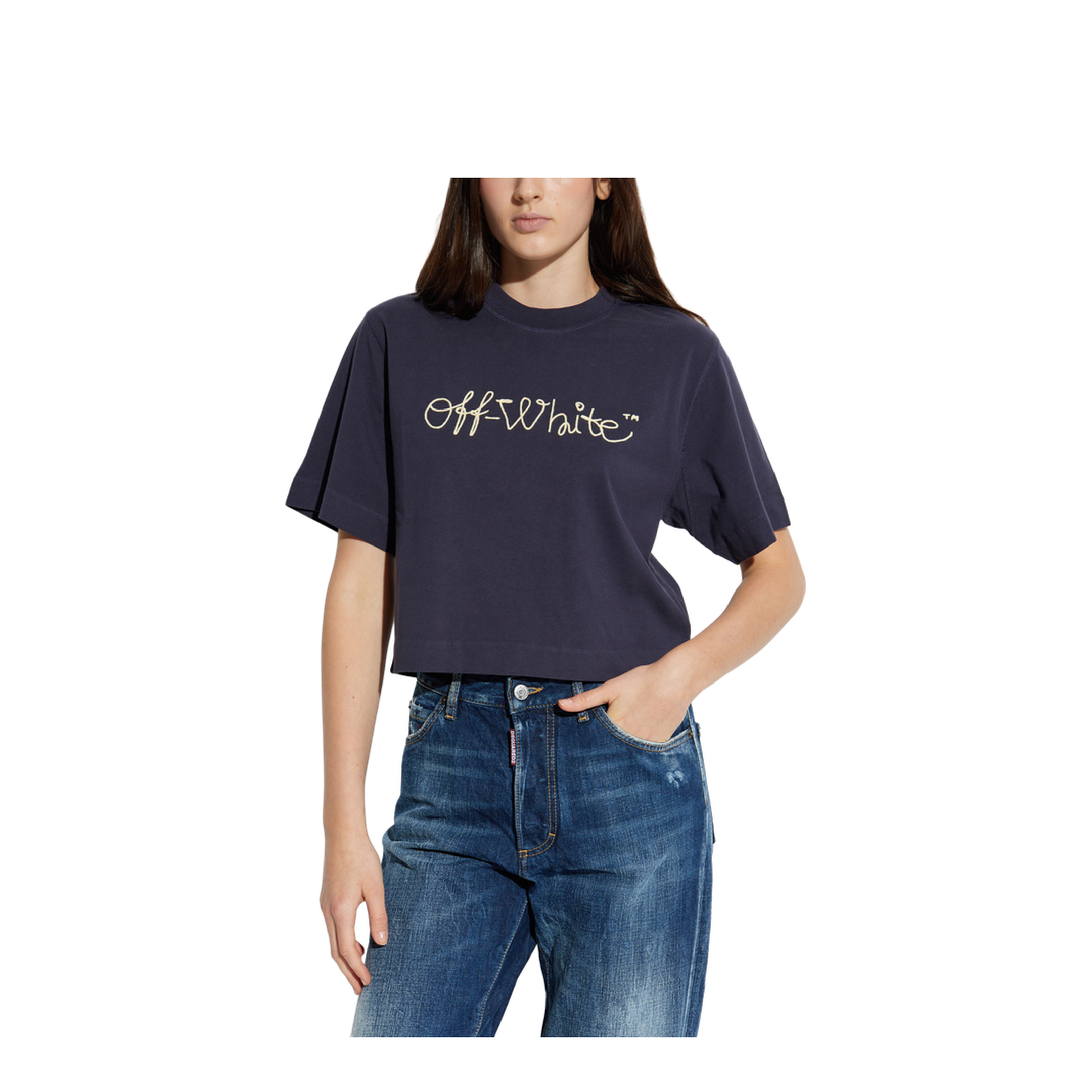 Short T-shirt with logo