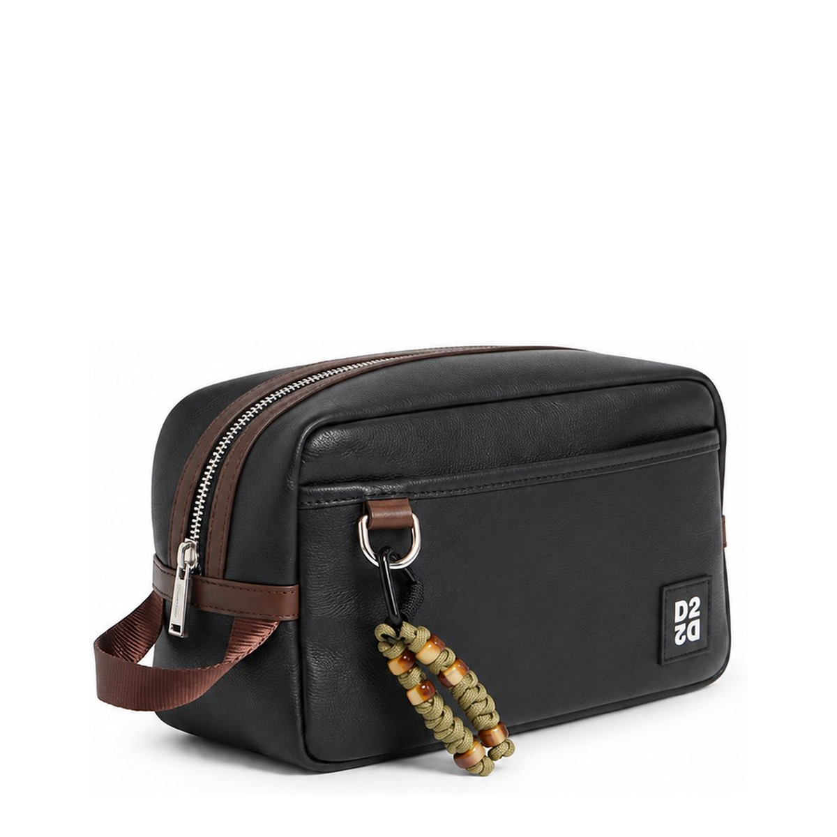 D2 Upside Down Calf Leather Beauty Case - Black