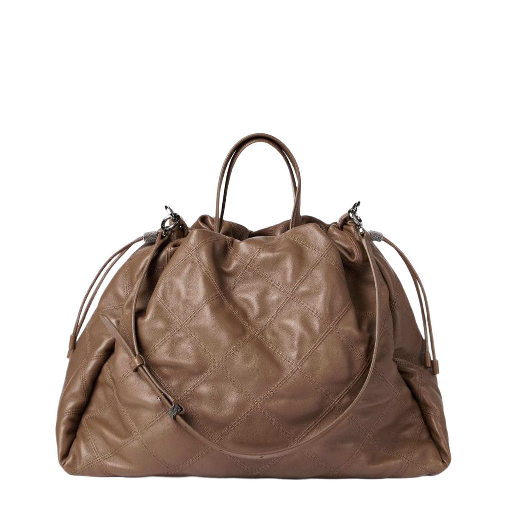 Nappa Mellow Large Shopper Bag in Chocolate