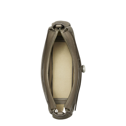 Romy Pebbled Leather Crossbody - Wild Mushroom