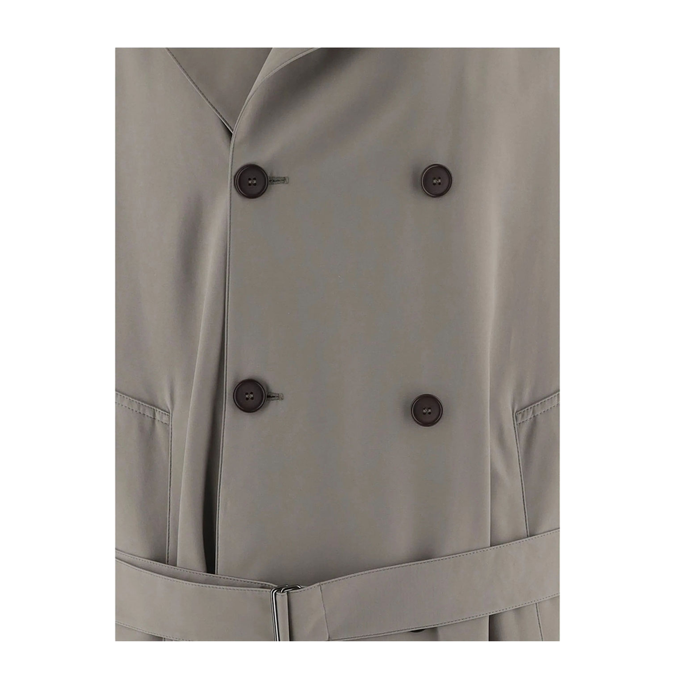 MAYFEYR - GIORGIO ARMANI - Double Breasted Trench Coat In Deep Lichen Green - GM004524TE23790U7068