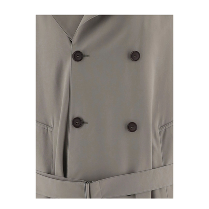 MAYFEYR - GIORGIO ARMANI - Double Breasted Trench Coat In Deep Lichen Green - GM004524TE23790U7068