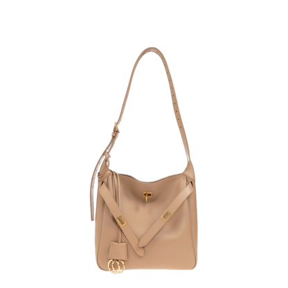 MAYFEYR - Balenciaga - Bel Air Small Hobo Bag In Latte - Reversible - 8110182ABAV2621