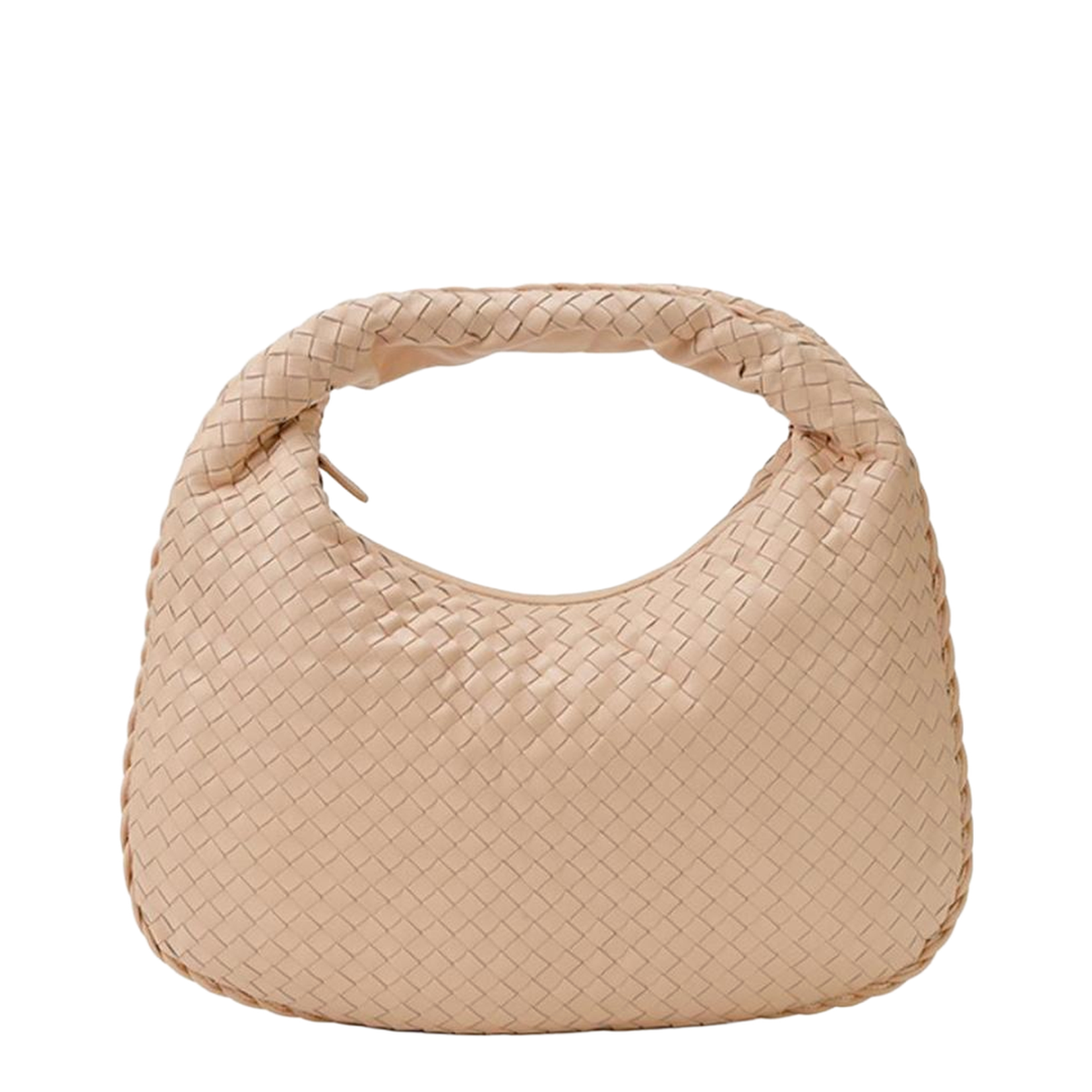 Intrecciato Mini Leather Hobo Bags - Light Pink