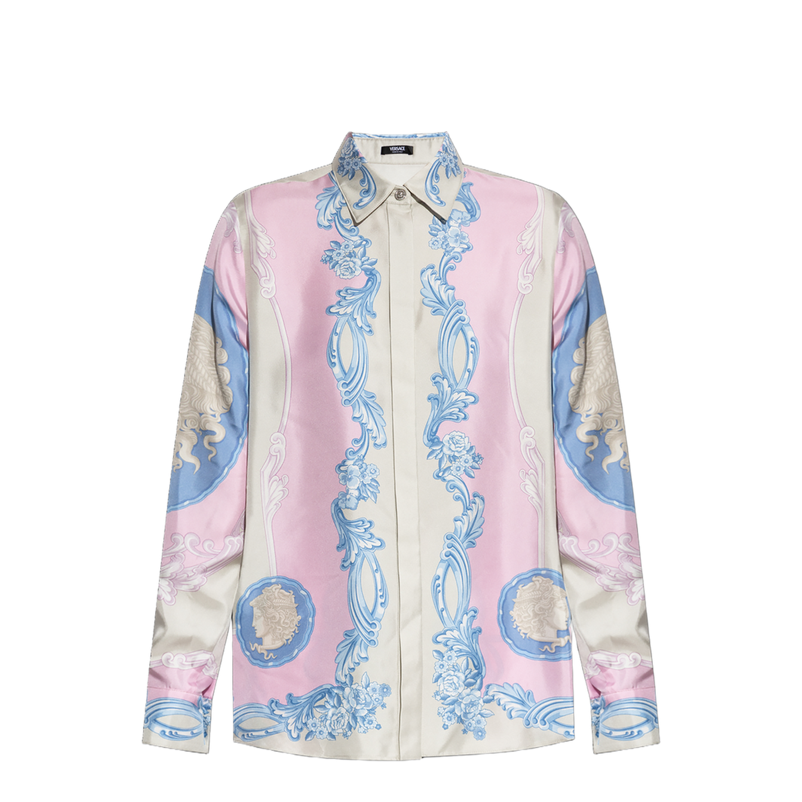 Pink Silk Shirt In Neutral